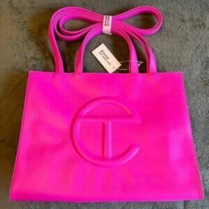 Pink Telfar Medium Shopping Tote Bag
